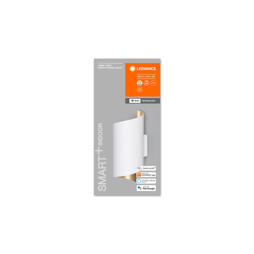 Ledvance - LED Stmievateľné nástenné svietidlo SMART+ TWIST LED/12W/230V 3000-6500K Wi-Fi biela