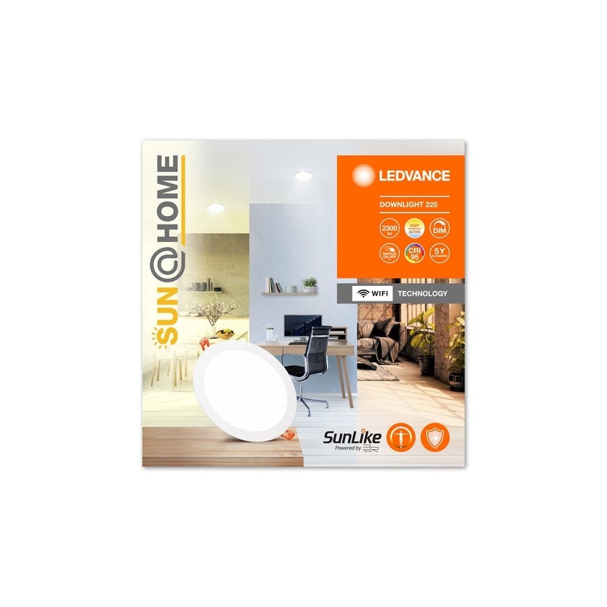 Ledvance - LED Stmievateľné podhľadové svietidlo SUN@HOME LED/22W/230V 2200-5000 CRI 95 Wi-Fi