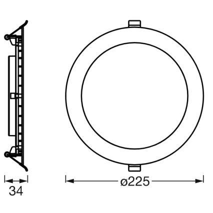 Ledvance - LED Stmievateľné podhľadové svietidlo SUN@HOME LED/22W/230V 2200-5000 CRI 95 Wi-Fi