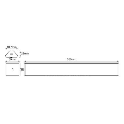 Ledvance - LED Stmievateľné podlinkové svietidlo so senzorom CORNER LED/8W/230V