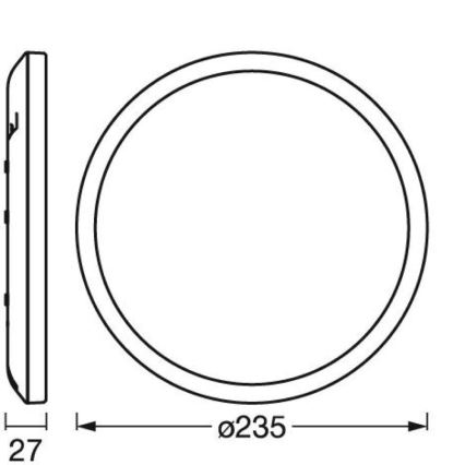 Ledvance - LED Stmievateľné stropné svietidlo ORBIS LED/15W/230V čierna