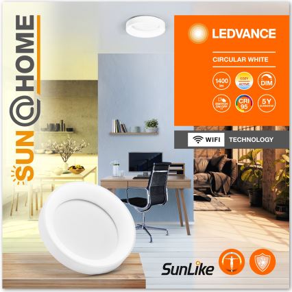 Ledvance-LED Stmievateľné stropné svietidlo SUN@HOME CIRCULAR LED/18,5W/230V Wi-Fi