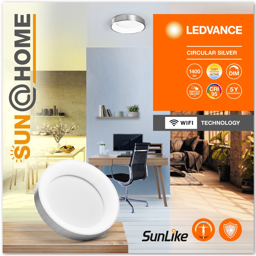 Ledvance-LED Stmievateľné stropné svietidlo SUN@HOME CIRCULAR LED/18,5W/230V Wi-Fi