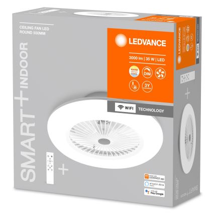 Ledvance - LED  Stmievateľné stropné svietidlo s ventilátorom SMART+ LED/35W/230V Wi-Fi 3000-6500K + diaľkové ovládanie