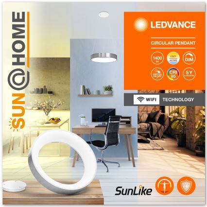 Ledvance - LED Stmievateľný luster na lanku SUN@HOME CIRCULAR LED/18,5W/230V Wi-Fi