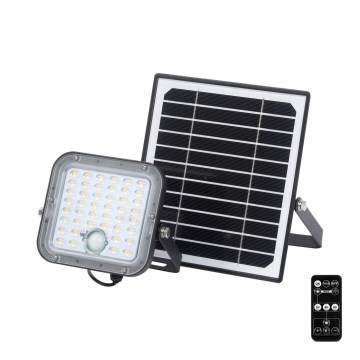 Ledvance - LED Stmievateľný solárny reflektor so senzorom FLOOD SPLIT LED/10W/7,4V IP65 + diaľkové ovládanie