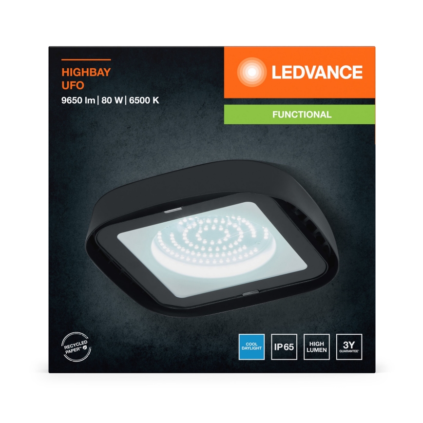 Ledvance - LED Stropné priemyselné svietidlo HIGHBAY LED/80W/230V IP65 6500K