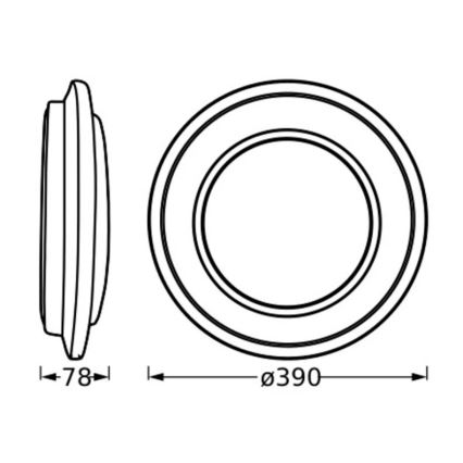 Ledvance - LED Stropné svietidlo ORBIS BERLIN LED/24W/230V čierna