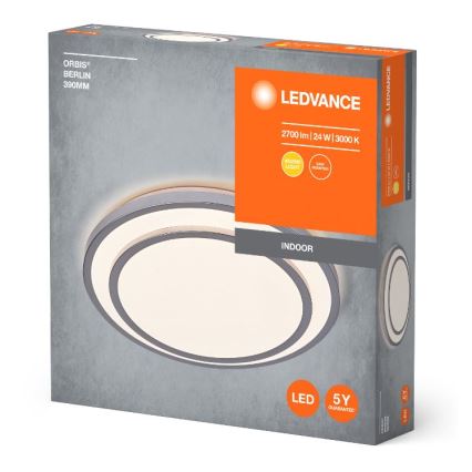 Ledvance - LED Stropné svietidlo ORBIS BERLIN LED/24W/230V strieborná