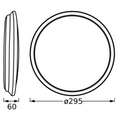 Ledvance - LED Stropné svietidlo ORBIS DUBLIN LED/16W/230V pr. 29,5 cm