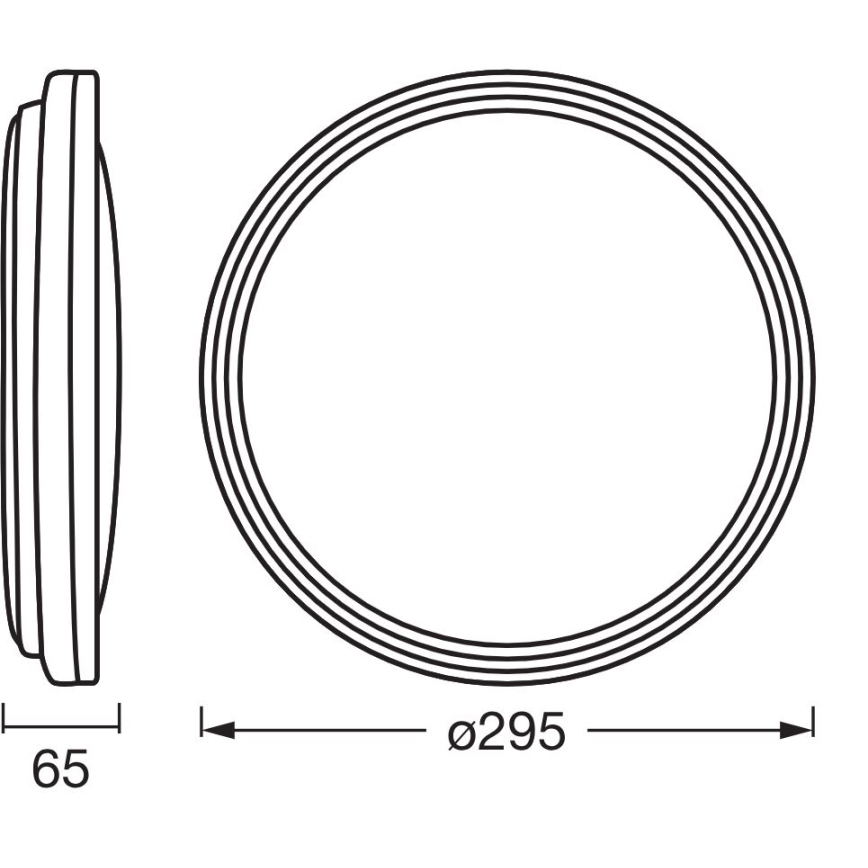Ledvance - LED Stropné svietidlo ORBIS HELMAN LED/16W/230V pr. 29,5 cm strieborná