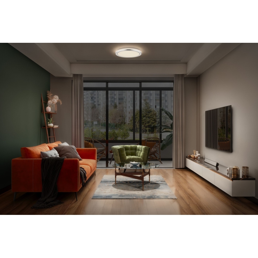 Ledvance - LED Stropné svietidlo ORBIS HELMAN LED/36W/230V pr. 48,5 cm strieborná