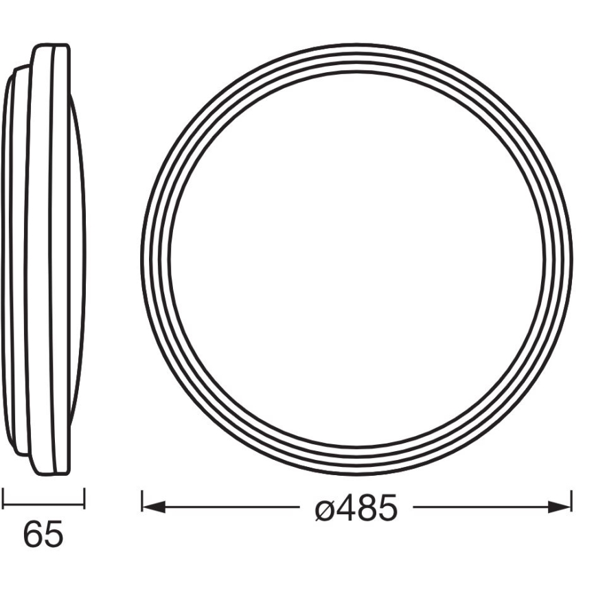 Ledvance - LED Stropné svietidlo ORBIS HELMAN LED/36W/230V pr. 48,5 cm strieborná
