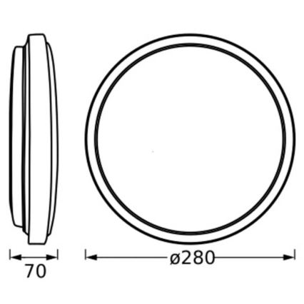 Ledvance - LED Stropné svietidlo ORBIS LONDON LED/16W/230V čierna