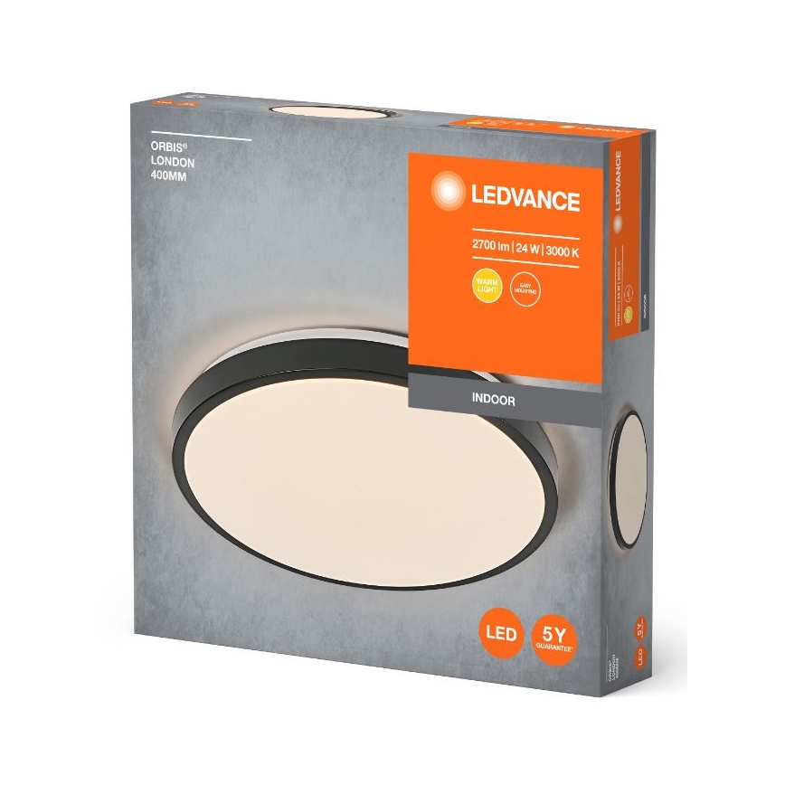 Ledvance - LED Stropné svietidlo ORBIS LONDON LED/24W/230V čierna