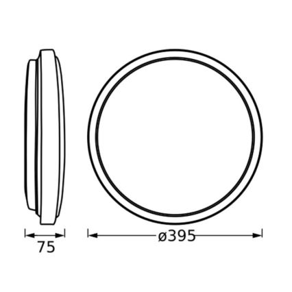 Ledvance - LED Stropné svietidlo ORBIS LONDON LED/24W/230V čierna