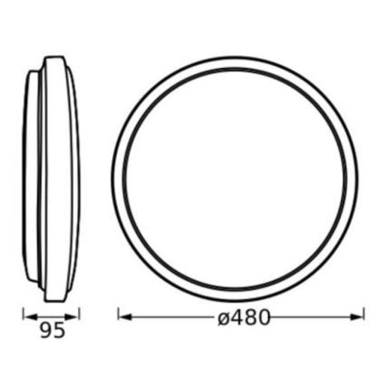 Ledvance - LED Stropné svietidlo ORBIS LONDON LED/36W/230V biela