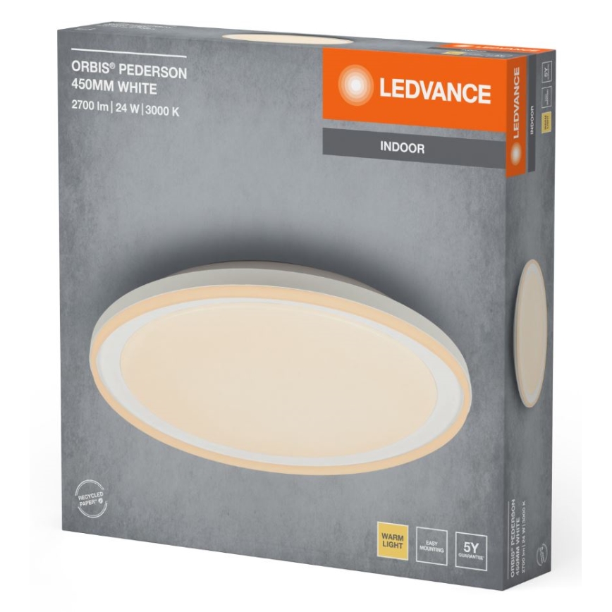 Ledvance - LED Stropné svietidlo ORBIS PEDERSON LED/24W/230V pr. 45 cm biela