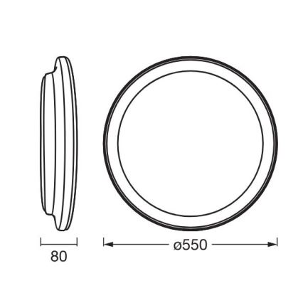 Ledvance - LED Stropné svietidlo ORBIS PEDERSON LED/36W/230V pr. 55 cm čierna