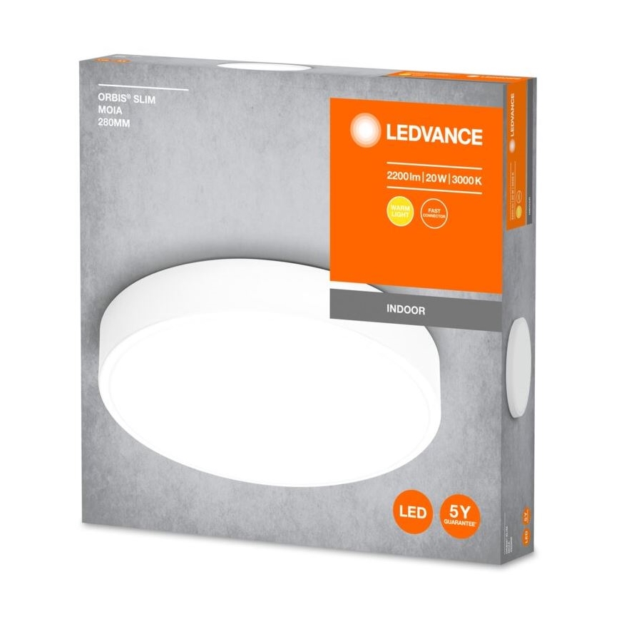 Ledvance - LED Stropné svietidlo ORBIS SLIM LED/20W/230V biela