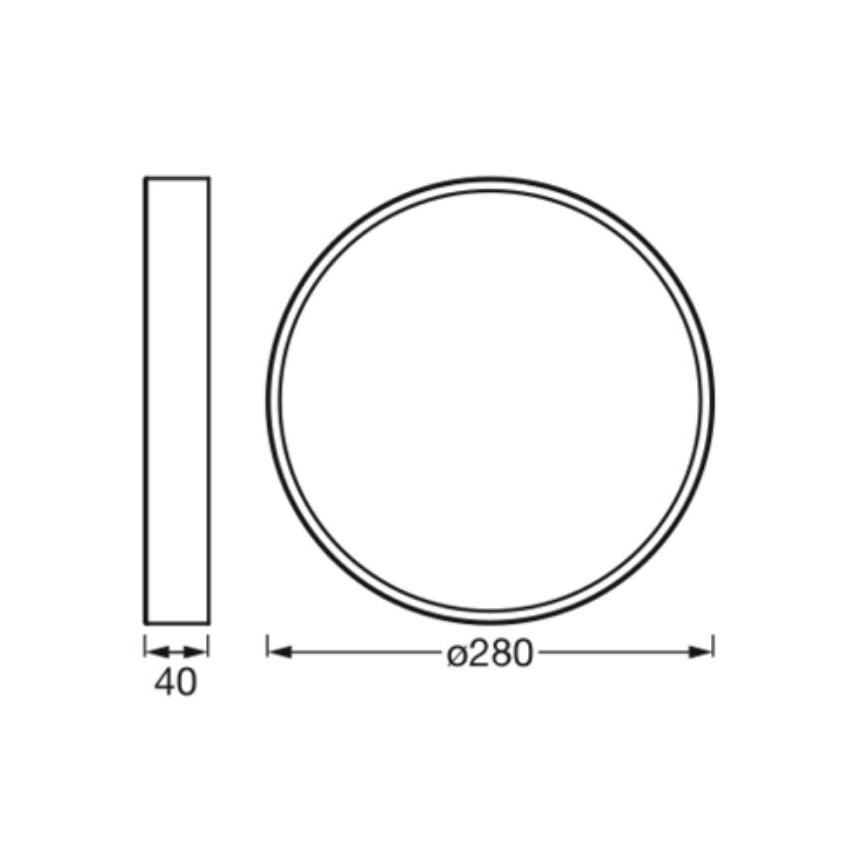 Ledvance - LED Stropné svietidlo ORBIS SLIM LED/20W/230V biela