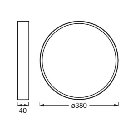 Ledvance - LED Stropné svietidlo ORBIS SLIM LED/24W/230V čierna