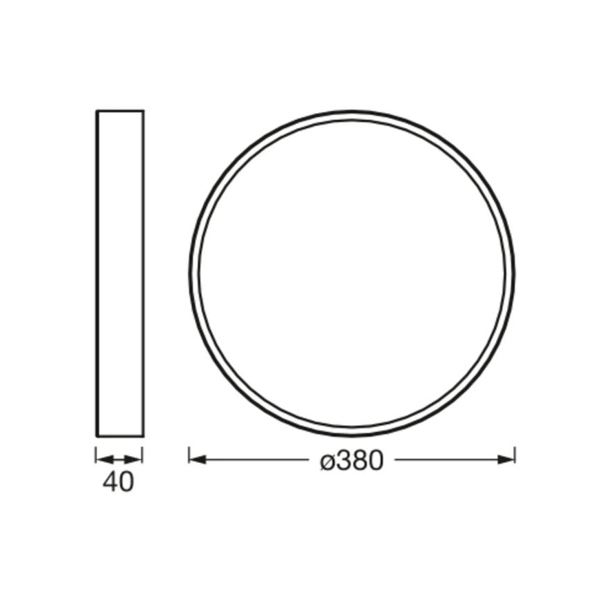 Ledvance - LED Stropné svietidlo ORBIS SLIM LED/24W/230V čierna