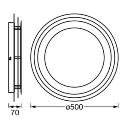 Ledvance - LED Stropné svietidlo ORBIS SPIRAL LED/38W/230V