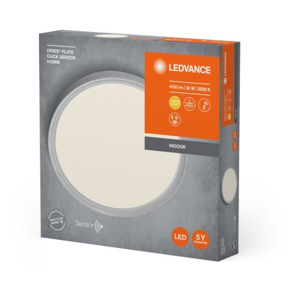 Ledvance - LED Stropné svietidlo so senzorom PLATE LED/32W/230V 3000K