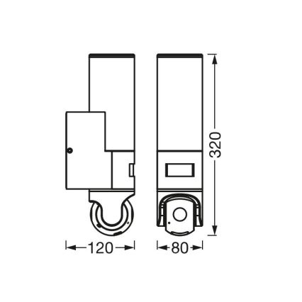 Ledvance - LED Stmievateľné vonkajšie nástenné svietidlo so senzorom a kamerou SMART+ LED/16W/230V Wi-Fi IP44