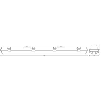 Ledvance - LED Technické svietidlo so senzorom SUBMARINE 1xG13/16W/230V IP65