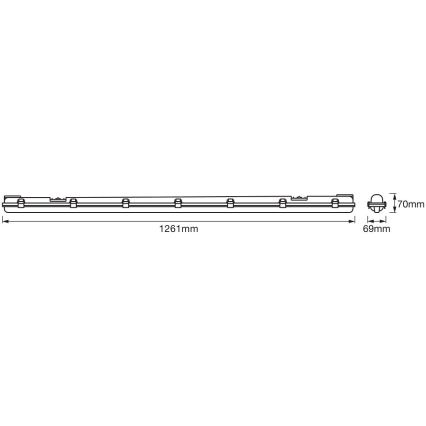 Ledvance - LED Technické žiarivkové svietidlo DAMP T8 1xG13/15W/230V IP65