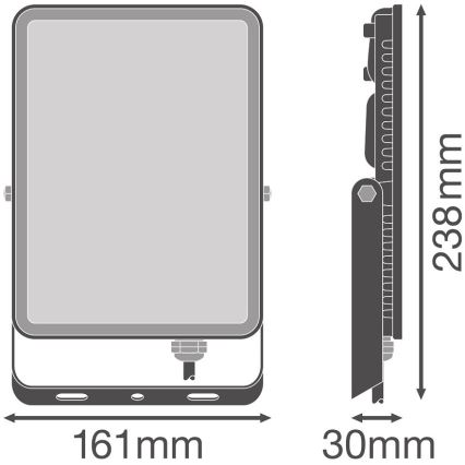 Ledvance - LED Vonkajší nástenný reflektor FLOODLIGHT LED/50W/230V 6500K IP65