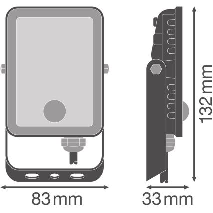 Ledvance - LED Vonkajší reflektor so senzorom FLOODLIGHT LED/10W/230V 4000K IP65