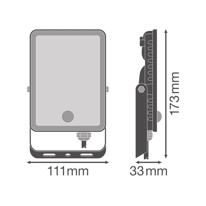 Ledvance - LED Vonkajší nástenný reflektor so senzorom FLOODLIGHT LED/20W/230V IP65