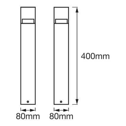 Ledvance - LED Vonkajšia lampa CRYSTAL 1xLED/4,5W/230V IP44 40 cm