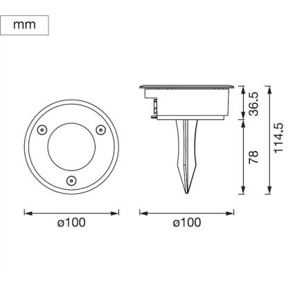 Ledvance - LED Vonkajšia lampa ENDURA HYBRID SPIKE LED/1W/12V IP44