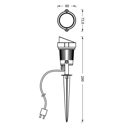 Ledvance - LED Vonkajšia lampa ENDURA HYBRID SPOT SPIKE LED/1W/12V IP44