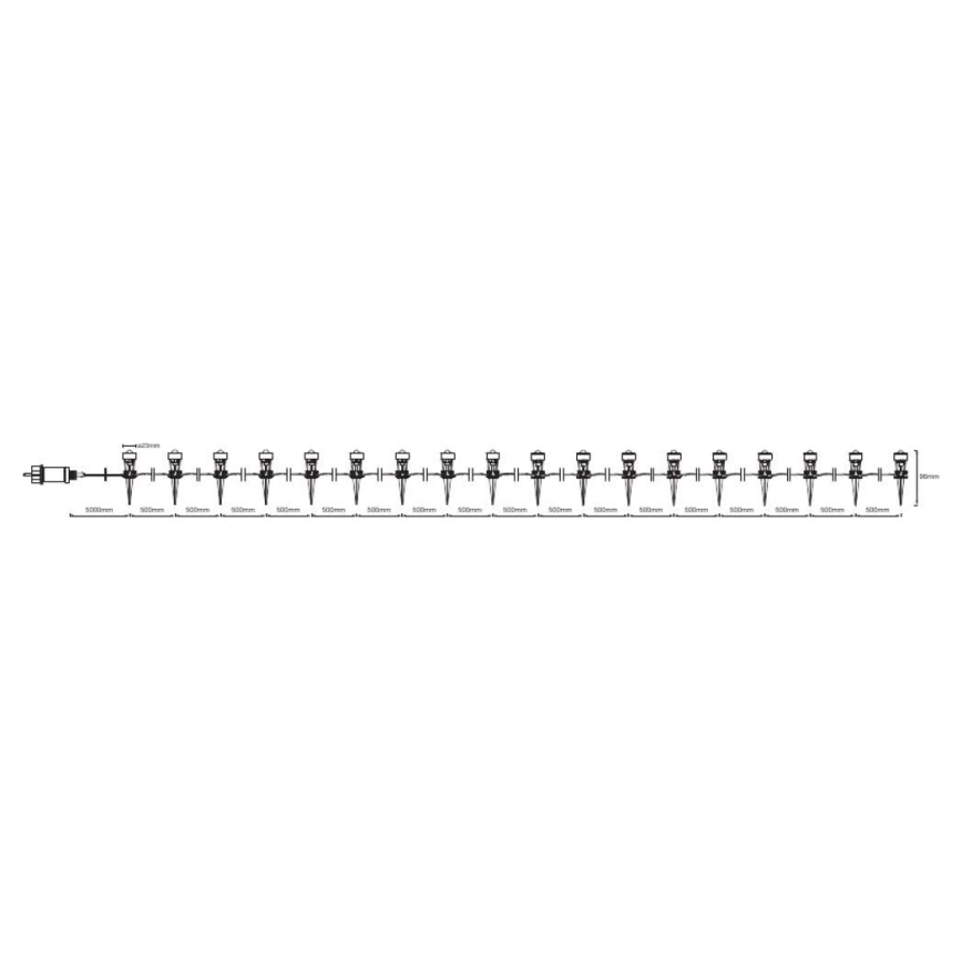 Ledvance - LED Vonkajšie dekoračné svietidlo DOT 18xLED/0,7W/230V IP65