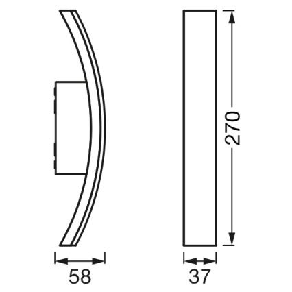 Ledvance - LED Vonkajšie nástenné svietidlo BOW LED/7W/230V IP54