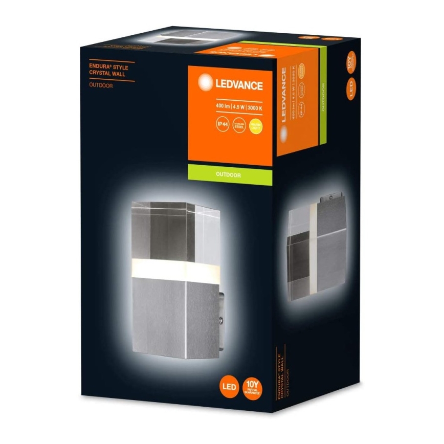 Ledvance - LED Vonkajšie nástenné svietidlo CRYSTAL 1xLED/4,5W/230V IP44
