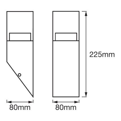 Ledvance - LED Vonkajšie nástenné svietidlo CRYSTAL 1xLED/4,5W/230V IP44