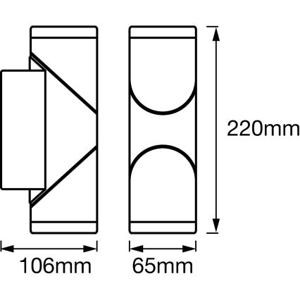 Ledvance - LED Vonkajšie nástenné svietidlo ENDURA 2xLED/13W/230V IP44