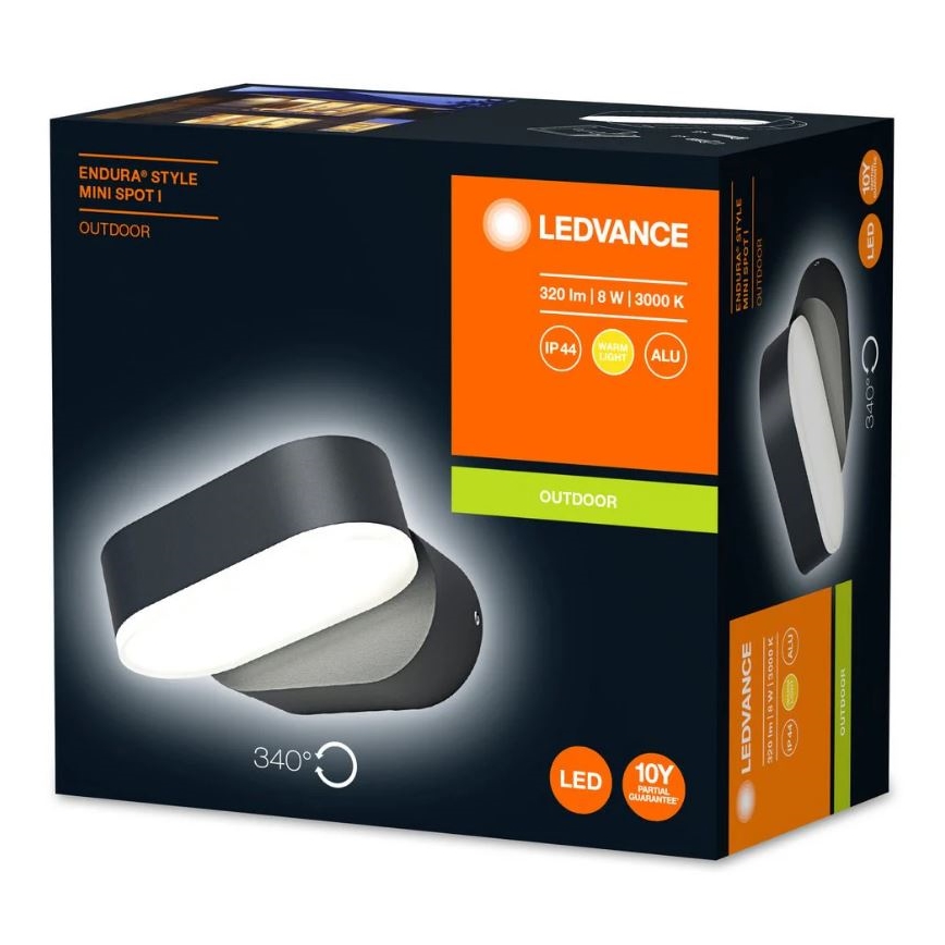 Ledvance - LED Vonkajšie nástenné svietidlo ENDURA LED/8W/230V IP44