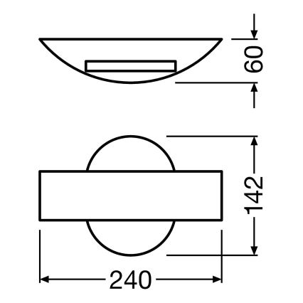 Ledvance - LED Vonkajšie nástenné svietidlo SHIELD LED/11W/230V IP44