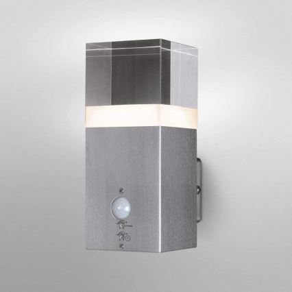 Ledvance - LED Vonkajšie nástenné svietidlo so senzorom CRYSTAL 1xLED/5W/230V IP44