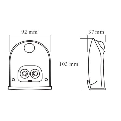 Ledvance - LED Vonkajšie nástenné svietidlo so senzorom DOORLED LED/1W/3xAA IP54