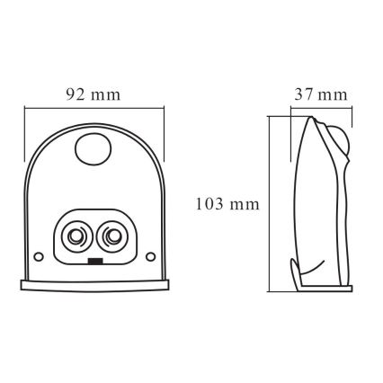 Ledvance - LED Vonkajšie nástenné svietidlo so senzorom DOORLED LED/1W/4,5V IP54