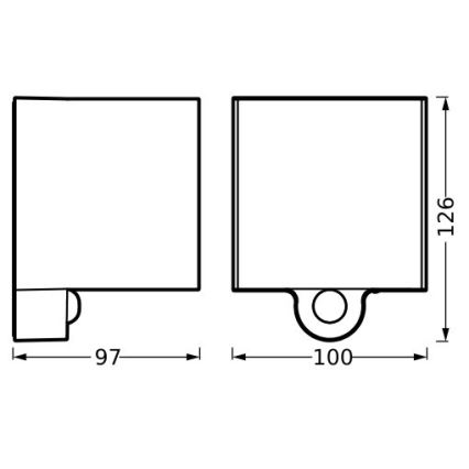 Ledvance - LED Vonkajší nabíjecí nástenné svietidlo so senzorom ENDURA STYLE LED/2,5W/5V IP54