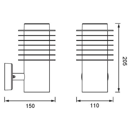 Ledvance - LED Vonkajšie nástenné svietidlo so senzorom ENDURA RONDO LED/9,5W/230V IP44 chróm